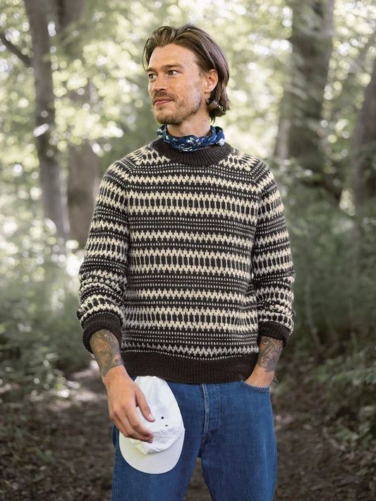 2410 No.5 Kleiva Sweater Mens | Sandnes Garn Single Printed Knitting Pattern