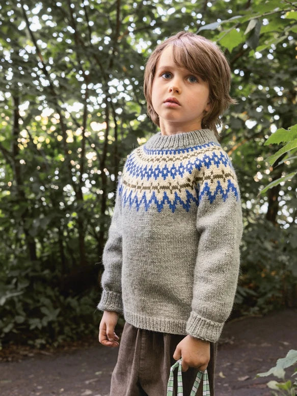 2411 No.2 Polar Light Children Sweater | Sandnes Garn Single Printed Knitting Pattern