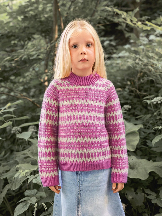 2411 No.4 Kleiva Children Sweater | Sandnes Garn Single Printed Knitting Pattern