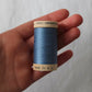 scanfil 100% organic cotton thread wooden reel 100m sky #4816