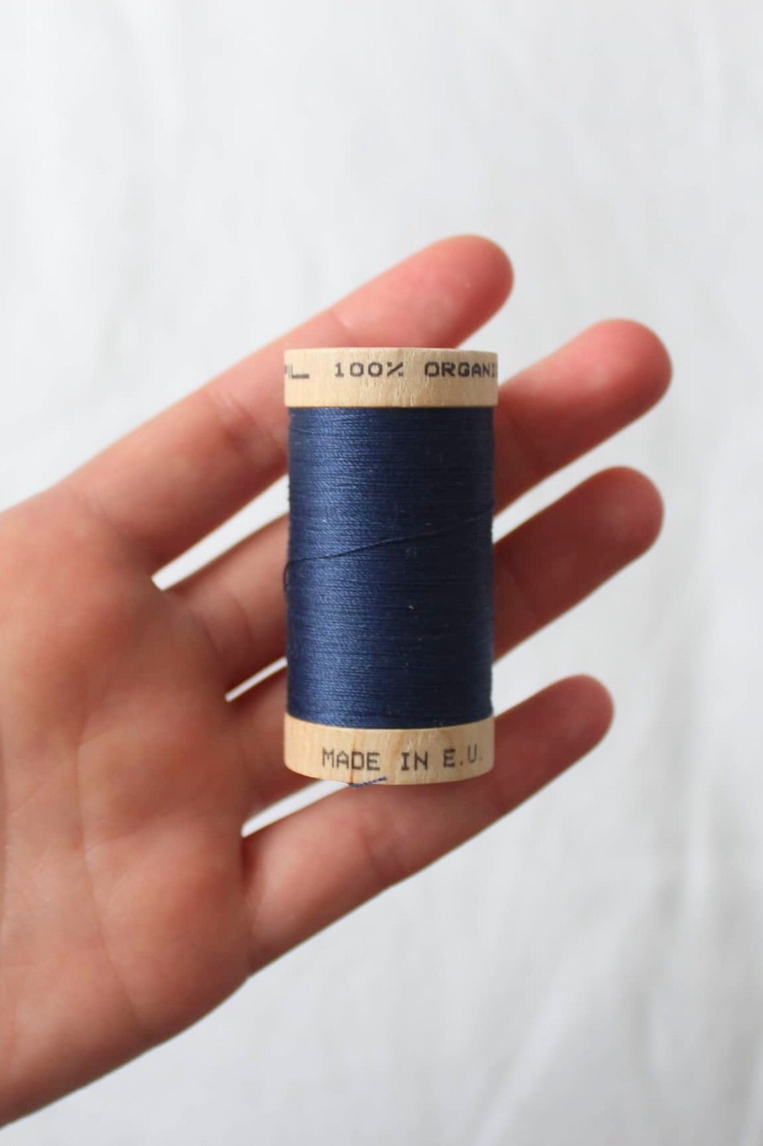 scanfil 100% organic cotton thread wooden reel 100m ink #4815