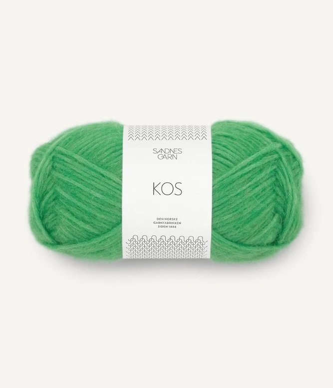 sandnes garn kos yarn 50g jelly bean green 8225